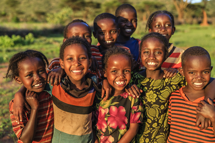 happy kids in Africa
