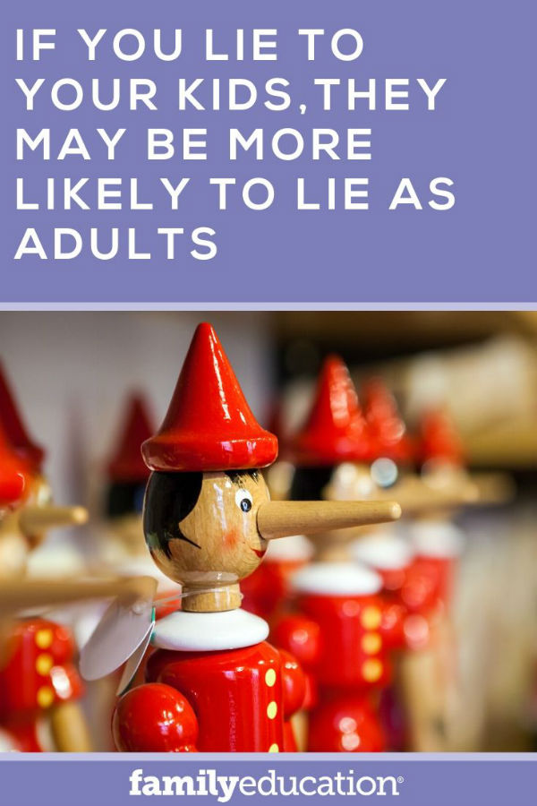 lying to your kids pinterest graphic