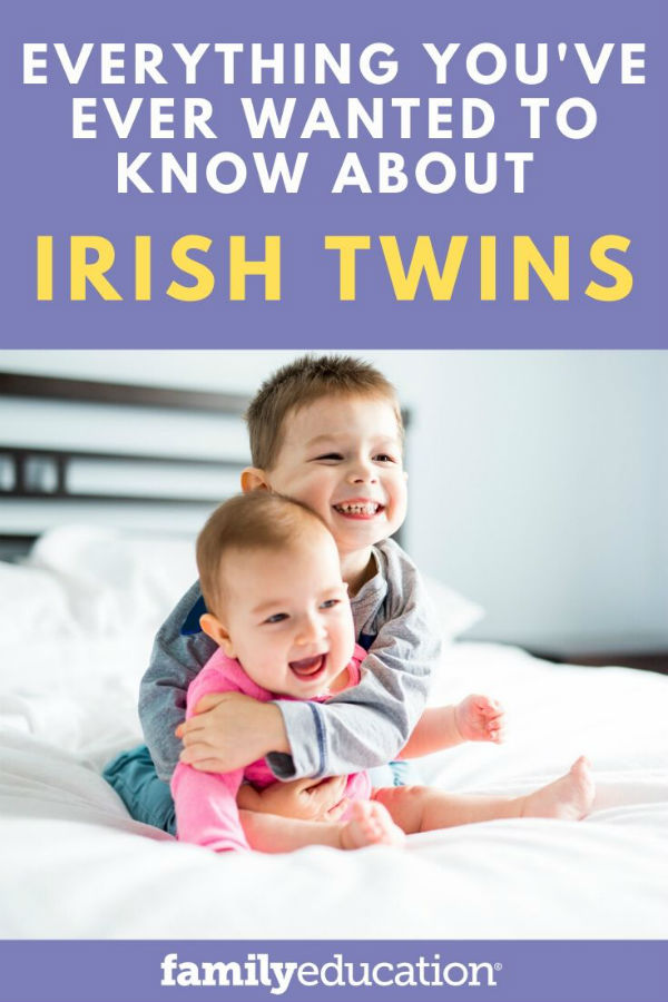 a guide to Irish twins for pinterest