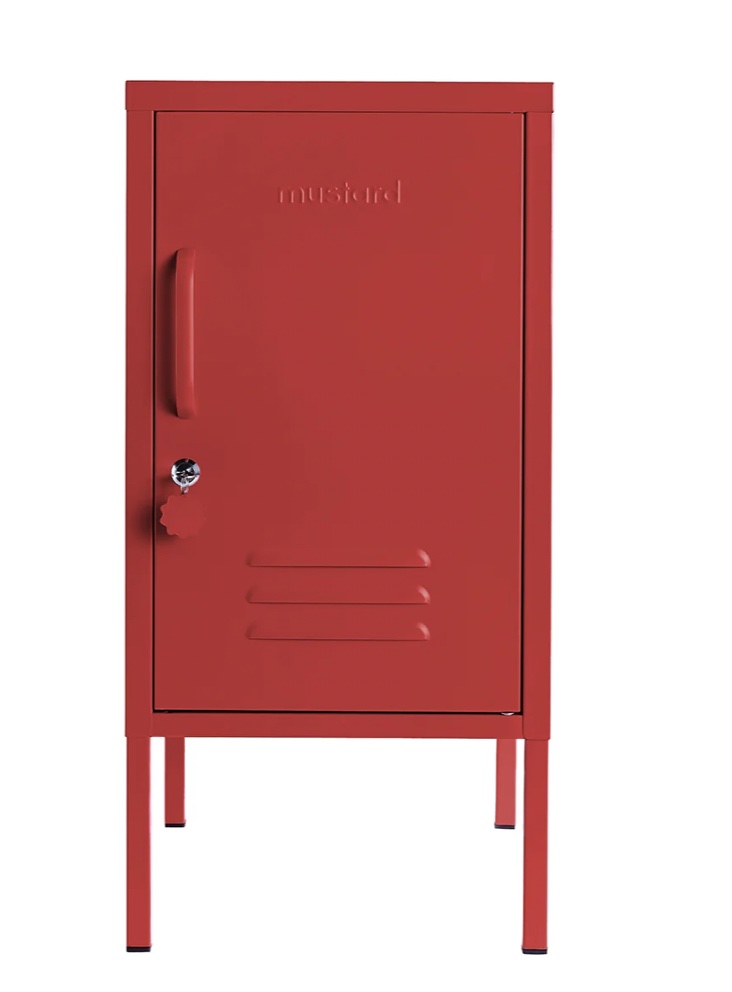 decorative red locker for child bedroom
