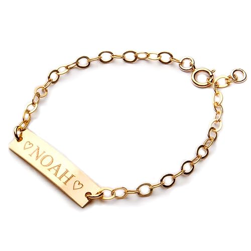 Baptism gift name bracelet