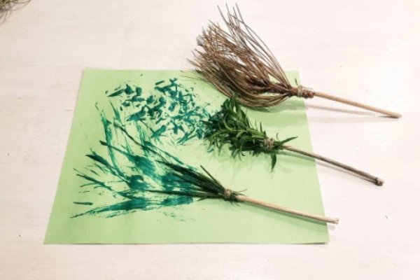 natural paint brushes activity from kidiosity