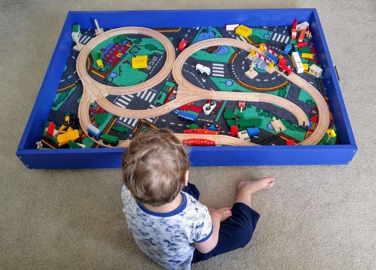 Train Storage Table for Kids' Room