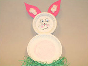 Paper plate Easter bunny