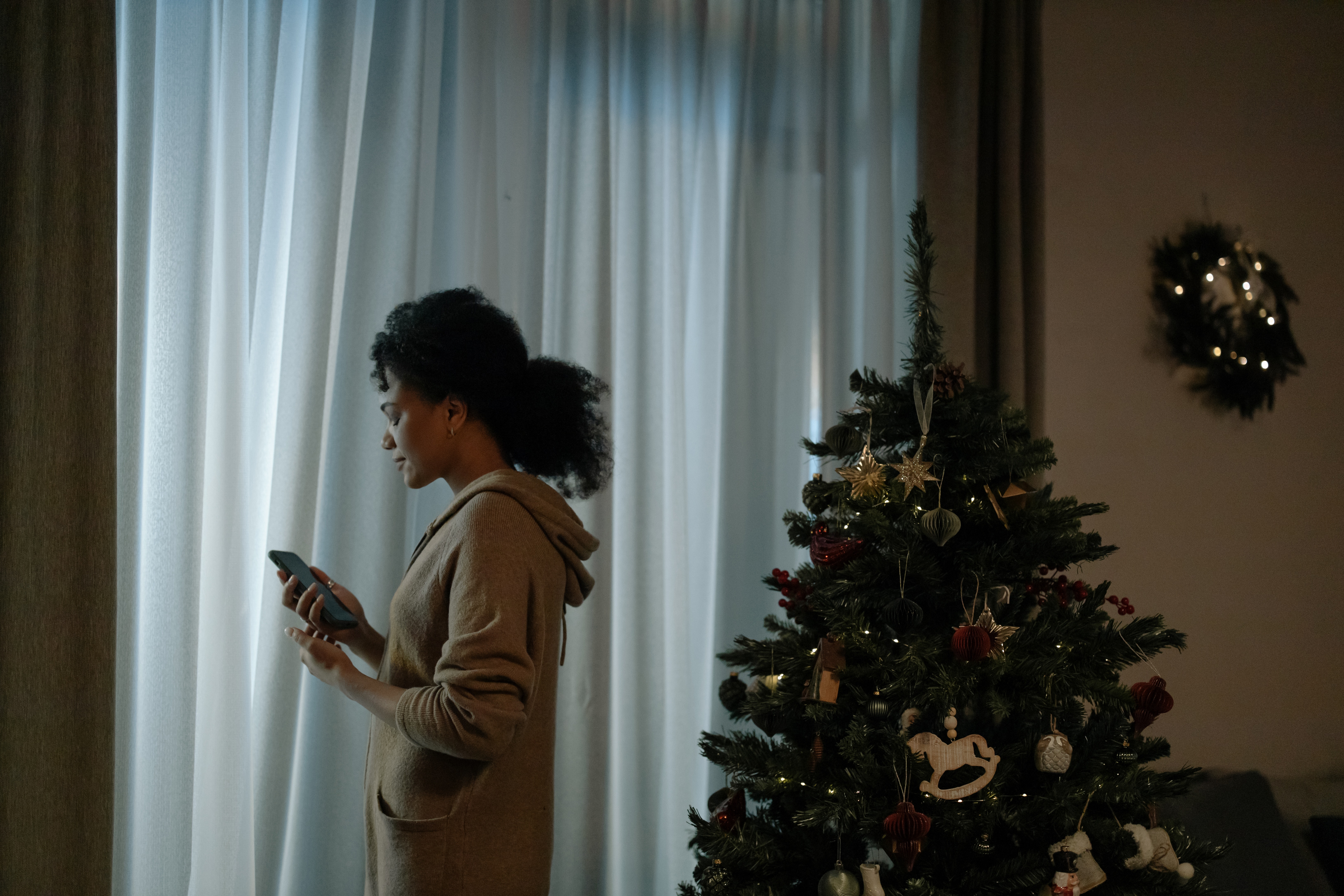 Stressed stepmother struggles during christmas season