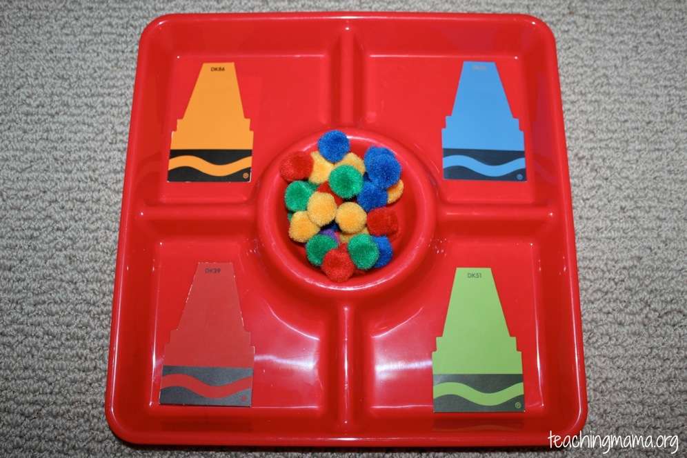 Activities for Toddlers: Color Sort Game