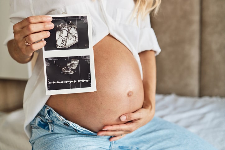 Pregnant woman prepares for twins