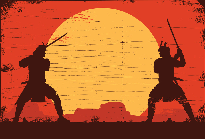 Samurai sword fight 