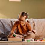 Girl with Down Syndrome Playing