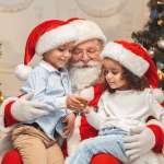 Santa and children