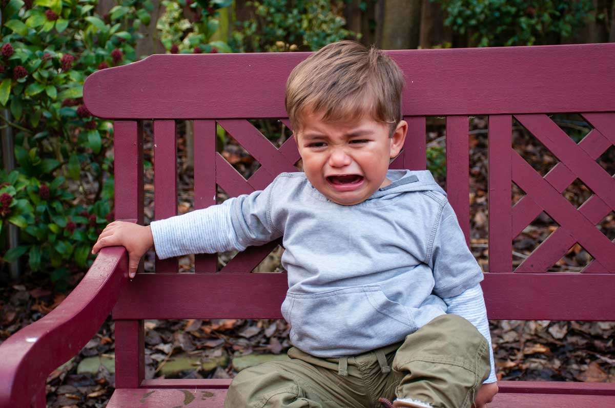 toddler having a temper tantrum or sensory meltdown