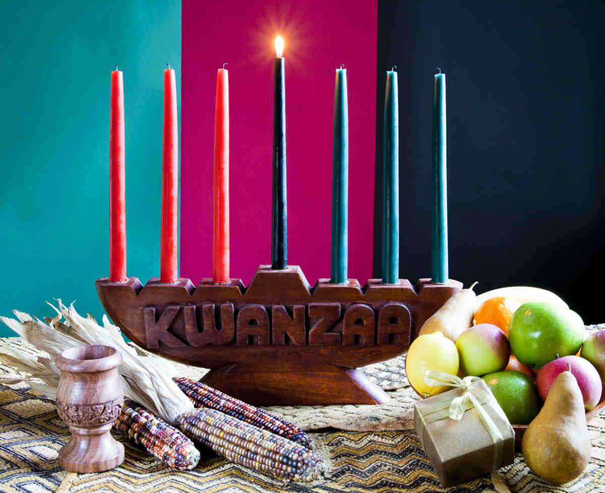 kwanzaa decorations on table
