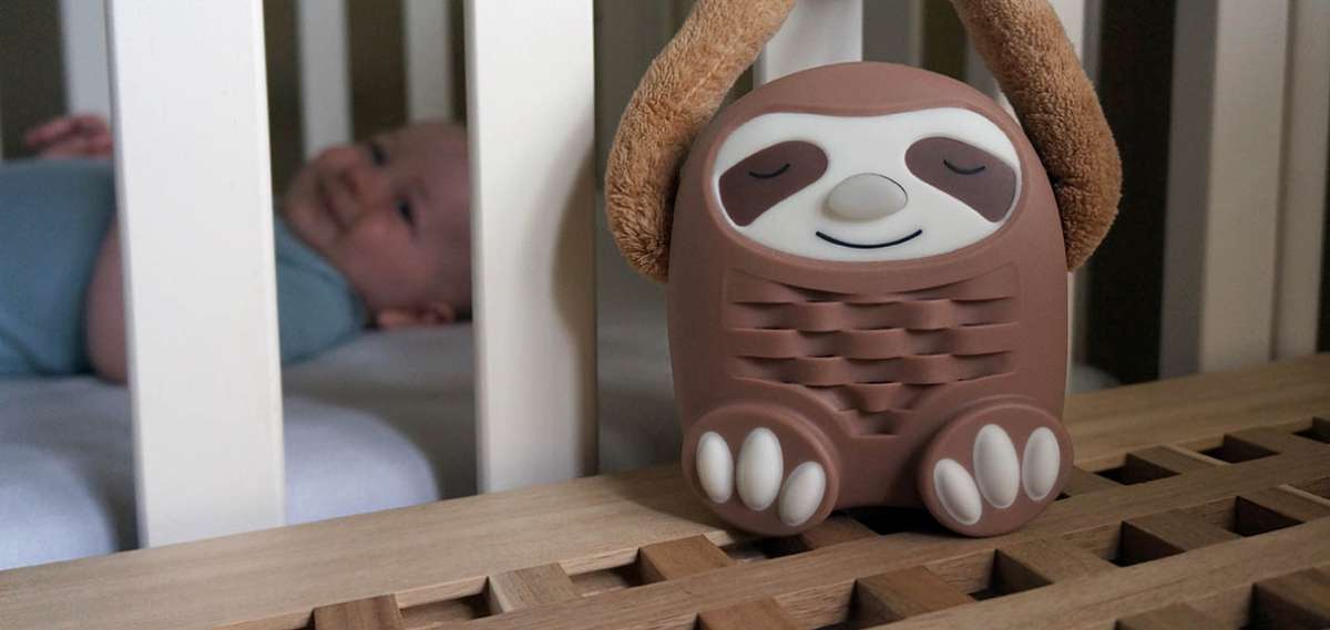 Baby with Sleep a Sloth baby sleep sound machine