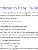 Countdown to Baby To-Do List