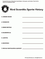 Word Scramble: Sports History