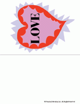 "Love" Printable Valentine Card