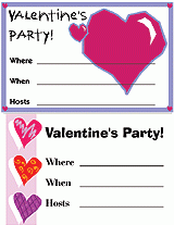 Valentine's Day Printable Party Invitations