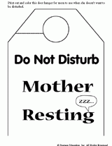 Mother's Day Door Hanger: Do Not Disturb Mom