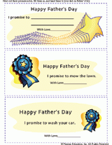 Printable Promise Notes for Dad on Father's Day