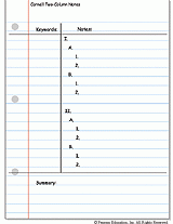 Cornell Two-Column Notes Template