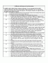 Characteristics Checklist for Asperger's Syndrome: Social Interactions