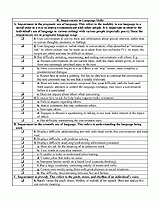 Characteristics Checklist for Asperger's Syndrome: Language Skills