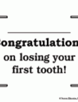 Certificate for Losing the First Tooth