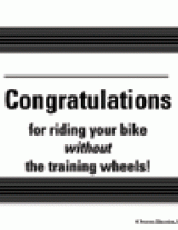 Certificate for Riding a Bike Without Training Wheels