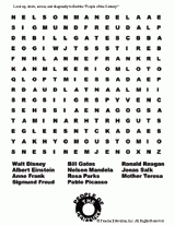 People of the 20th Century Word Search