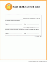 Summer Learning Contract: Page 5