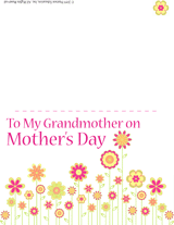 Bloomin' Printable Mother's Day Card for Grandmother
