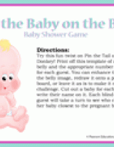 Pin the Baby on the Belly Printable Shower Game