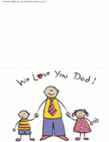 "We Love You" Father's Day Card