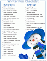 Winter Fun Checklist