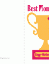 Trophy Printable Mother's Day Card