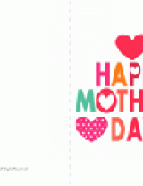 "Hearts" Printable Mother's Day Card