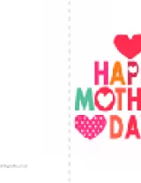 "Hearts" Printable Mother's Day Card