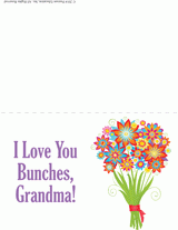 "Love You Bunches, Grandma" Printable Mother's Day Card