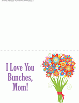 "Love You Bunches, Mom" Printable Mother's Day Card