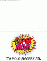 "Super Mom" Printable Mother's Day Card