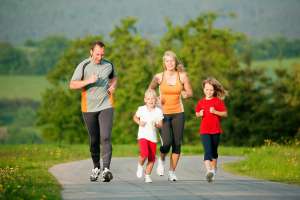 family exercise game plan rriding outdoors