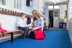 child being disciplined at school