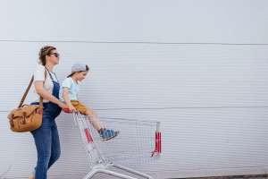 pregnant woman taking minimalist approach to baby shopping