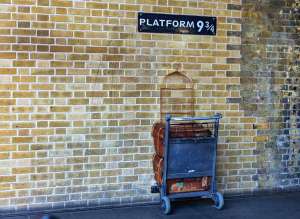Platform 9 3/4 from Harry Potter series