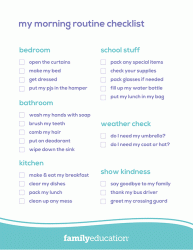 my morning routine checklist
