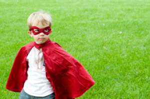 Child, Boy dressed up as a superhero