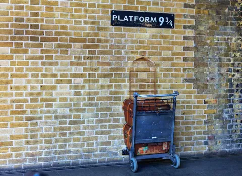 Platform 9 3/4 from Harry Potter series