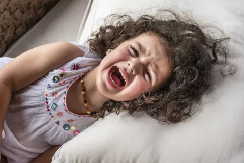 toddler girl facing big emotions, crying and screaming