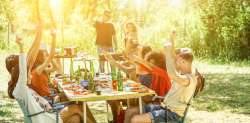 Grownup backyard barbecue 