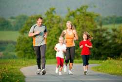 family exercise game plan rriding outdoors